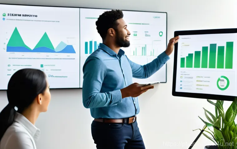 환경공학 기술의 상용화 - **Prompt:** A breathtaking landscape showcasing a harmonious blend of advanced renewable energy tech...